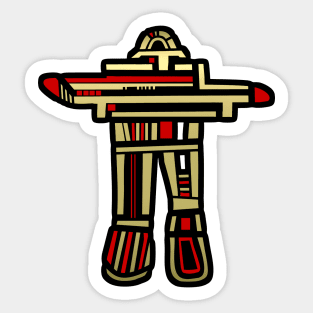 Inuksuk Totem Gold and Black Symbol Sticker